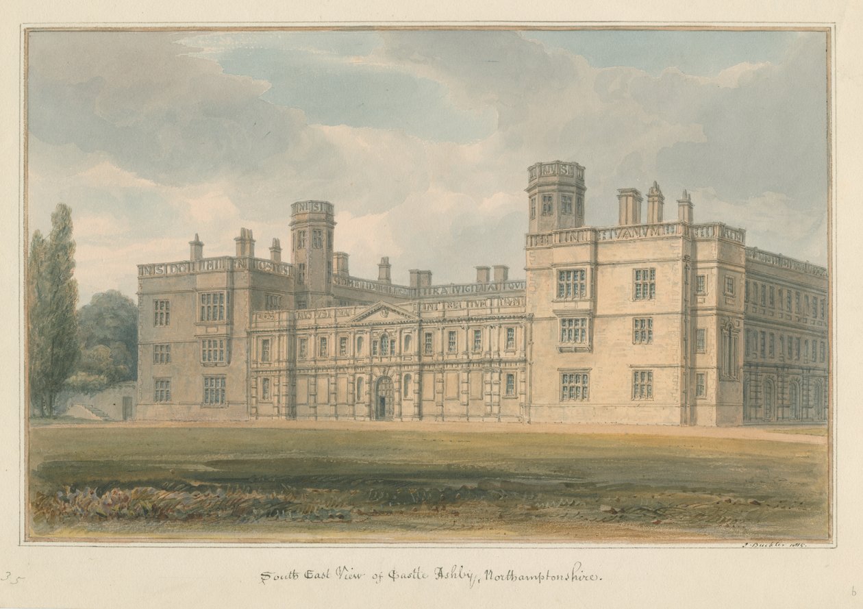 Northamptonshire - Castle Ashby, 1815 av John Buckler
