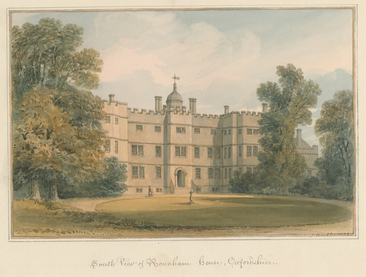 Oxfordshire - Rousham House, 1823 av John Buckler