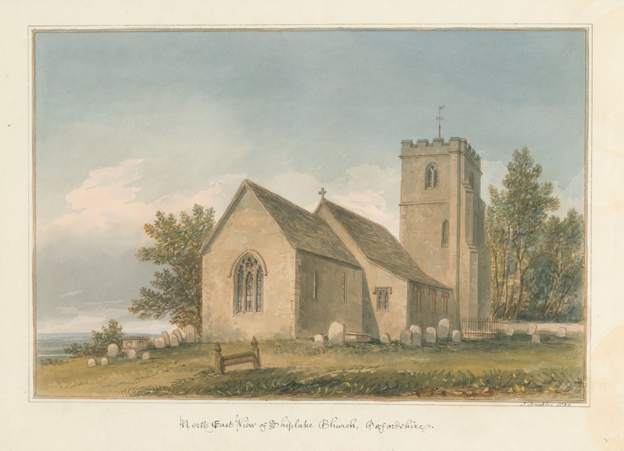 Oxfordshire - Shiplake Church, 1830 av John Buckler
