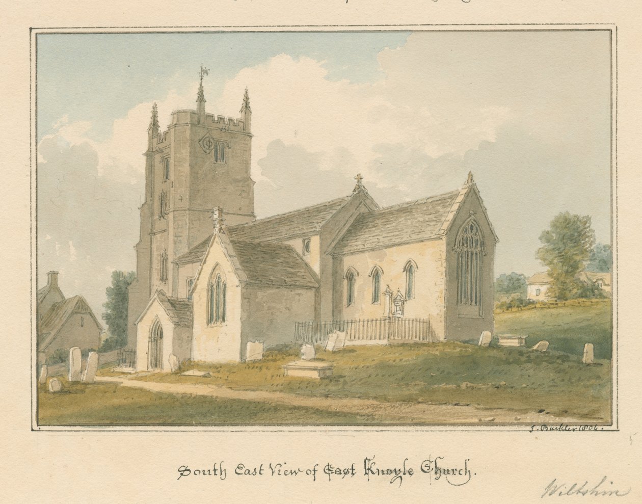 Wiltshire - Knowle Church, 1804 av John Buckler