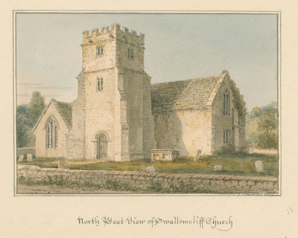 Wiltshire - Swallowcliffe kirke av John Buckler
