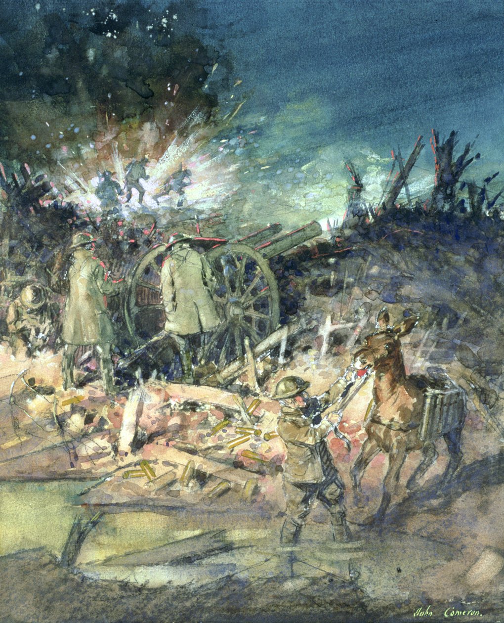 Kampscene (wc) av John Cameron