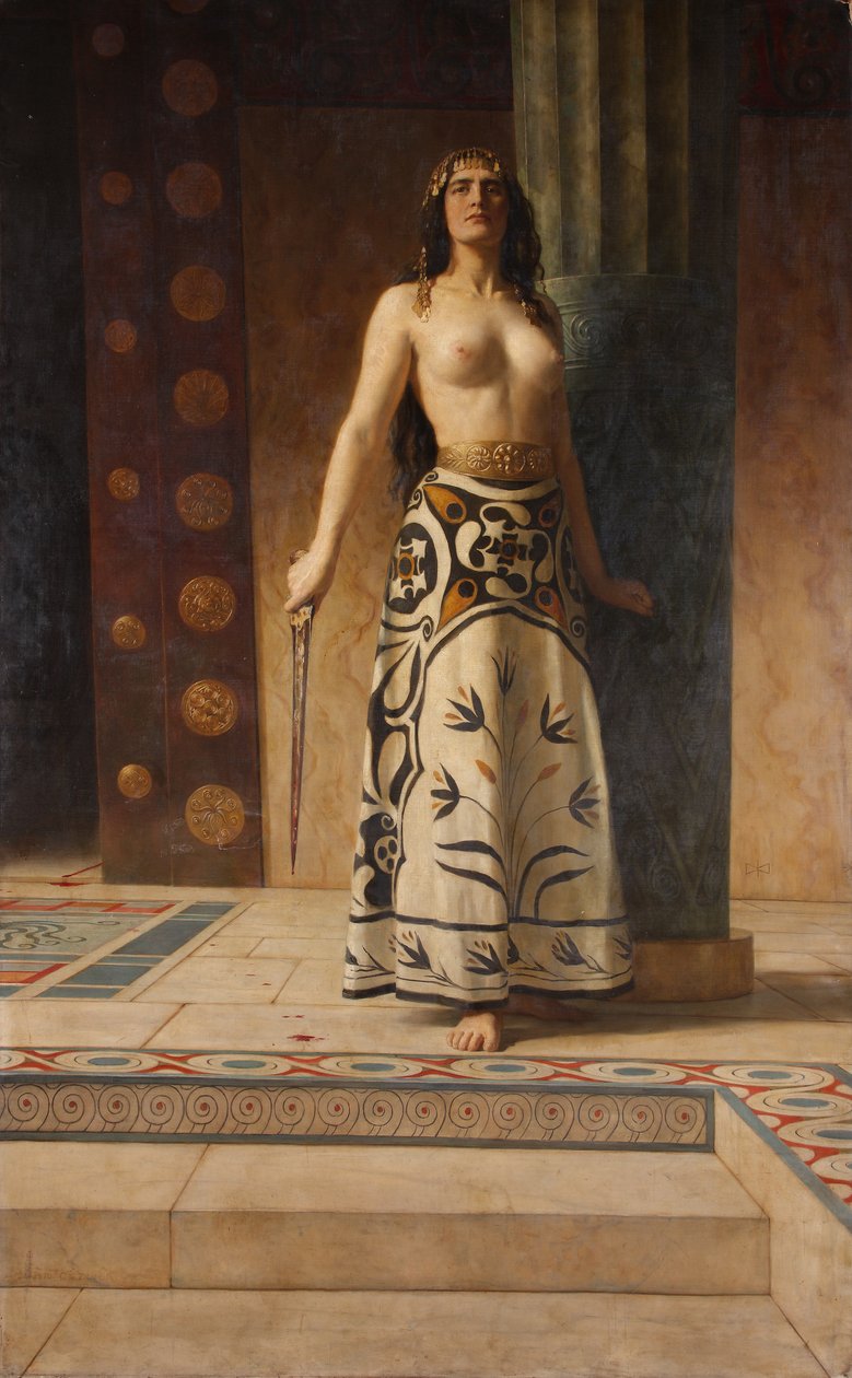 Clytemnestra, ca. 1914 (olje på lerret) av John Collier