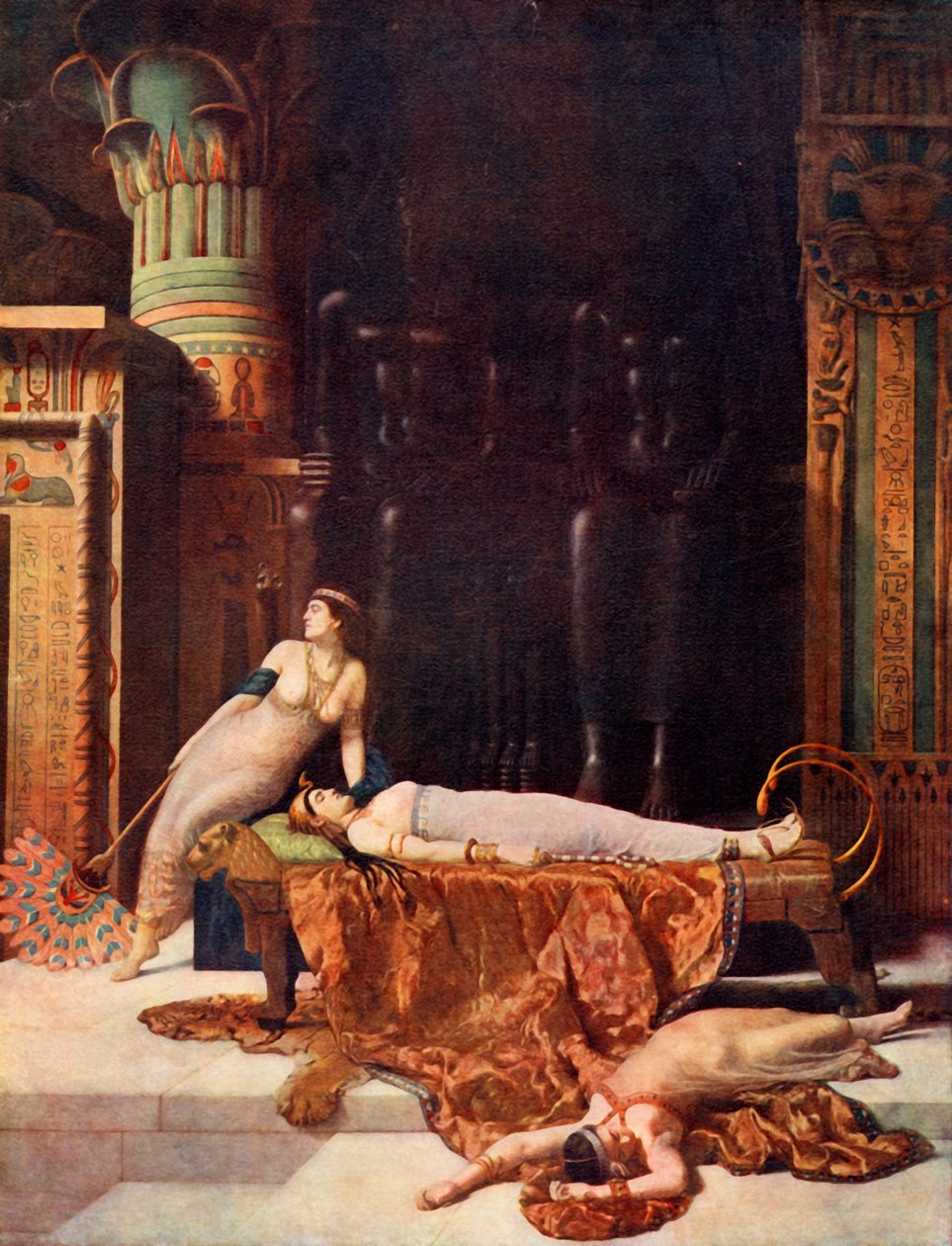 Kleopatras død, 1890. av John Collier