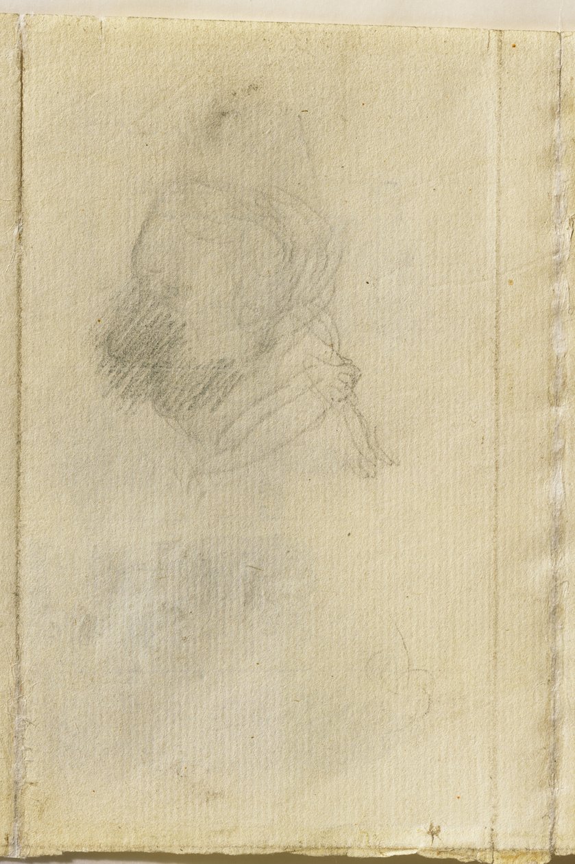 En manns hode i profil av John Constable