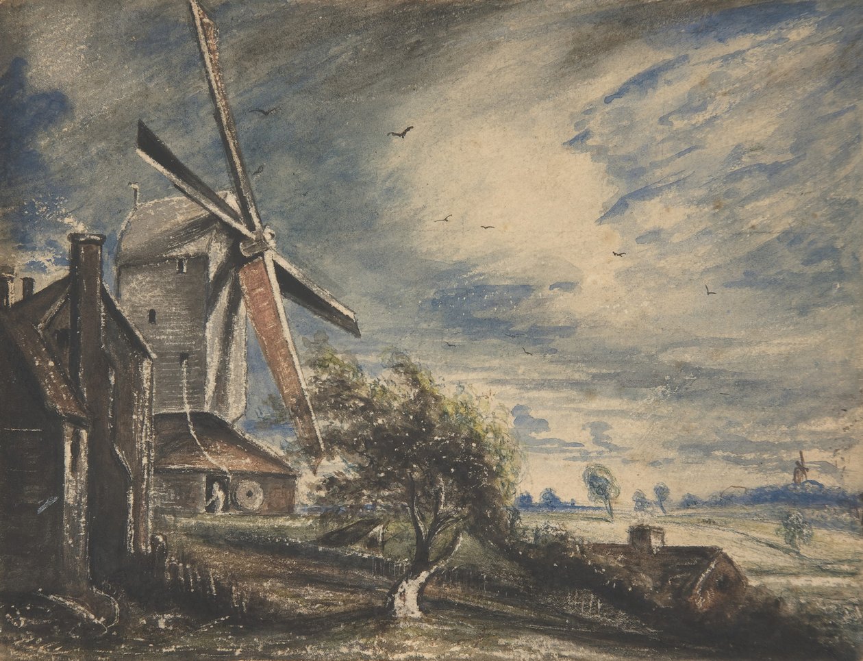 En mølle nær Colchester, 1833. av John Constable