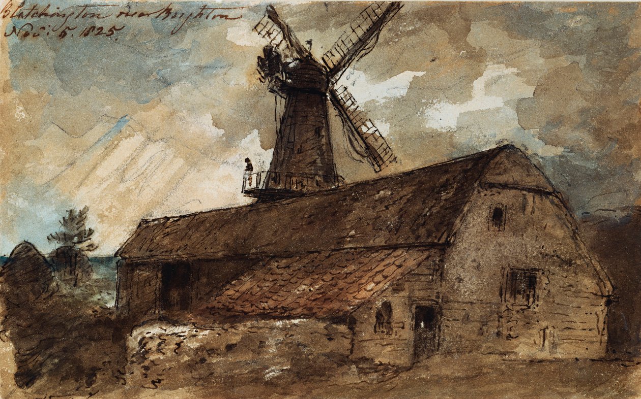 Blatchington Mill nær Brighton, 1825 av John Constable