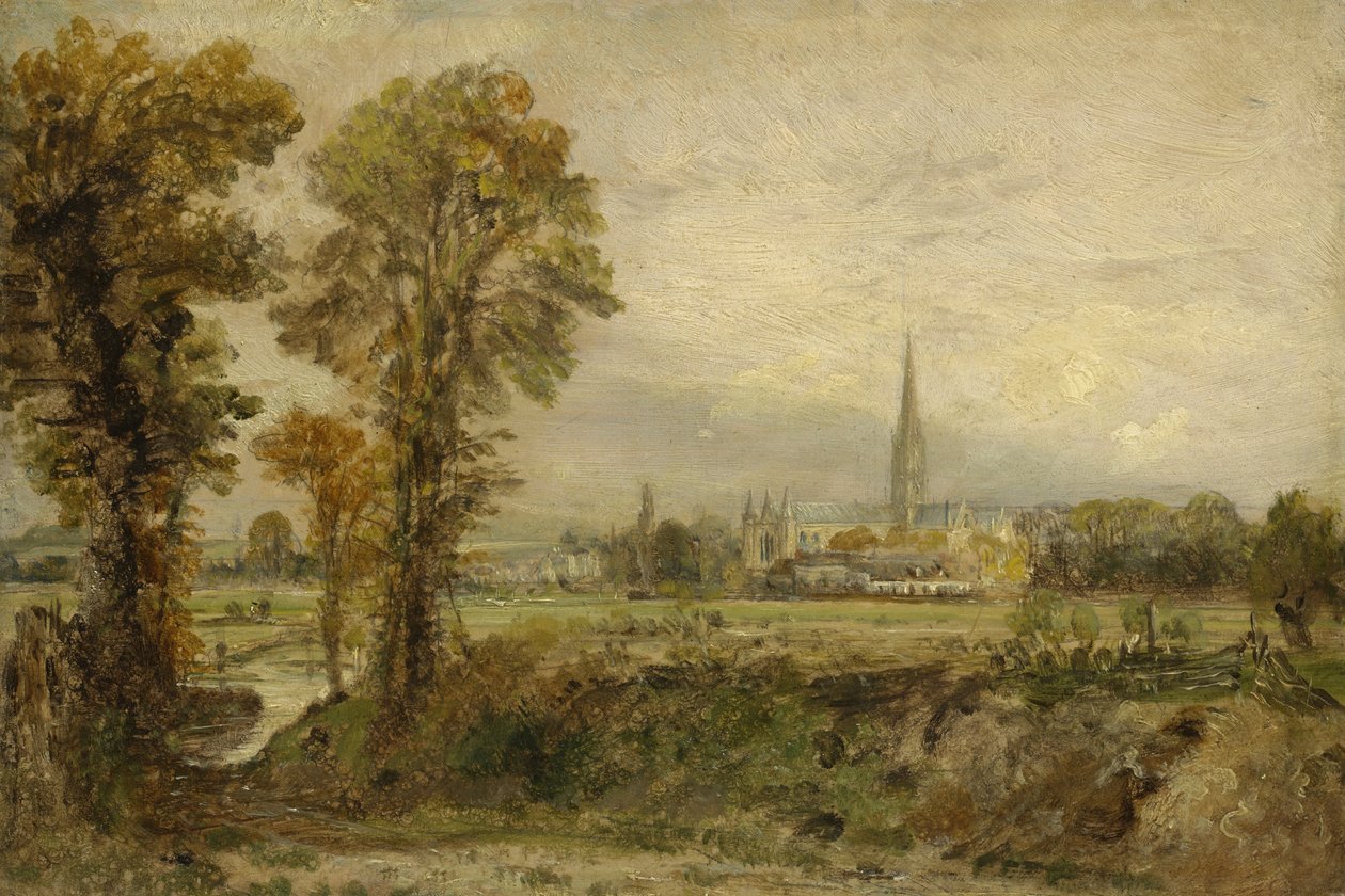 Fjernsyn over Salisbury katedral, 1821 av John Constable