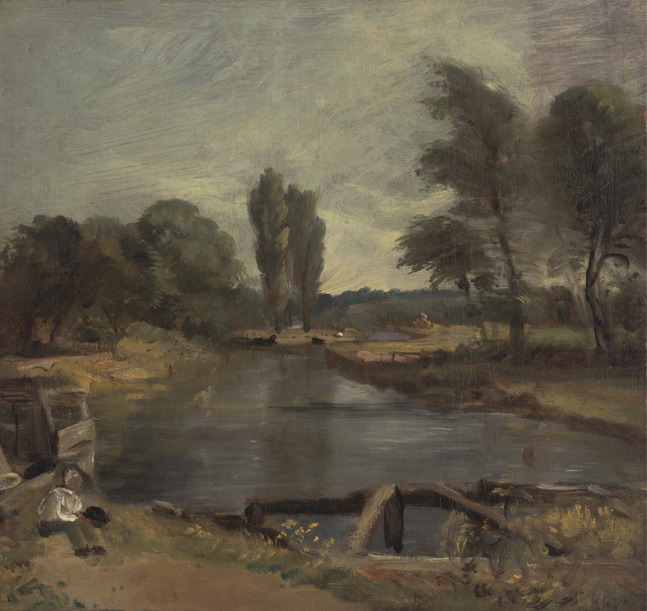 Flatford Lock, mellom 1810 og 1811. av John Constable
