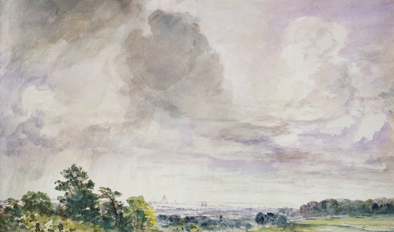 London fra Hampstead Heath av John Constable