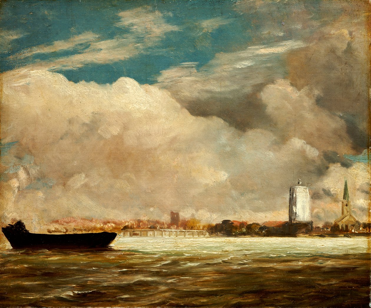 På Themsen nær Battersea Bridge, ca. 1816 av John Constable