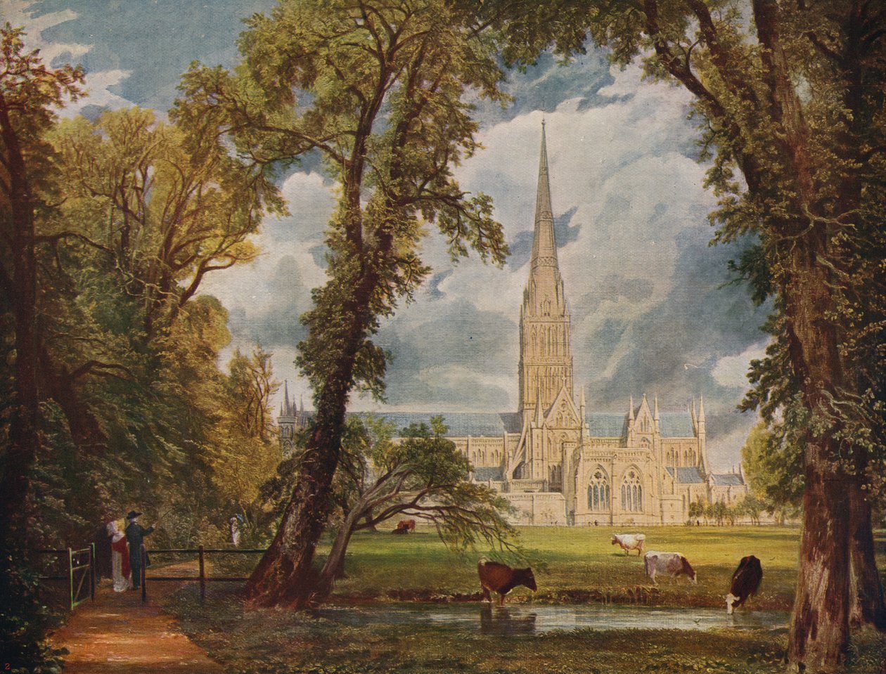 Salisbury katedral, 1823, c1915 av John Constable