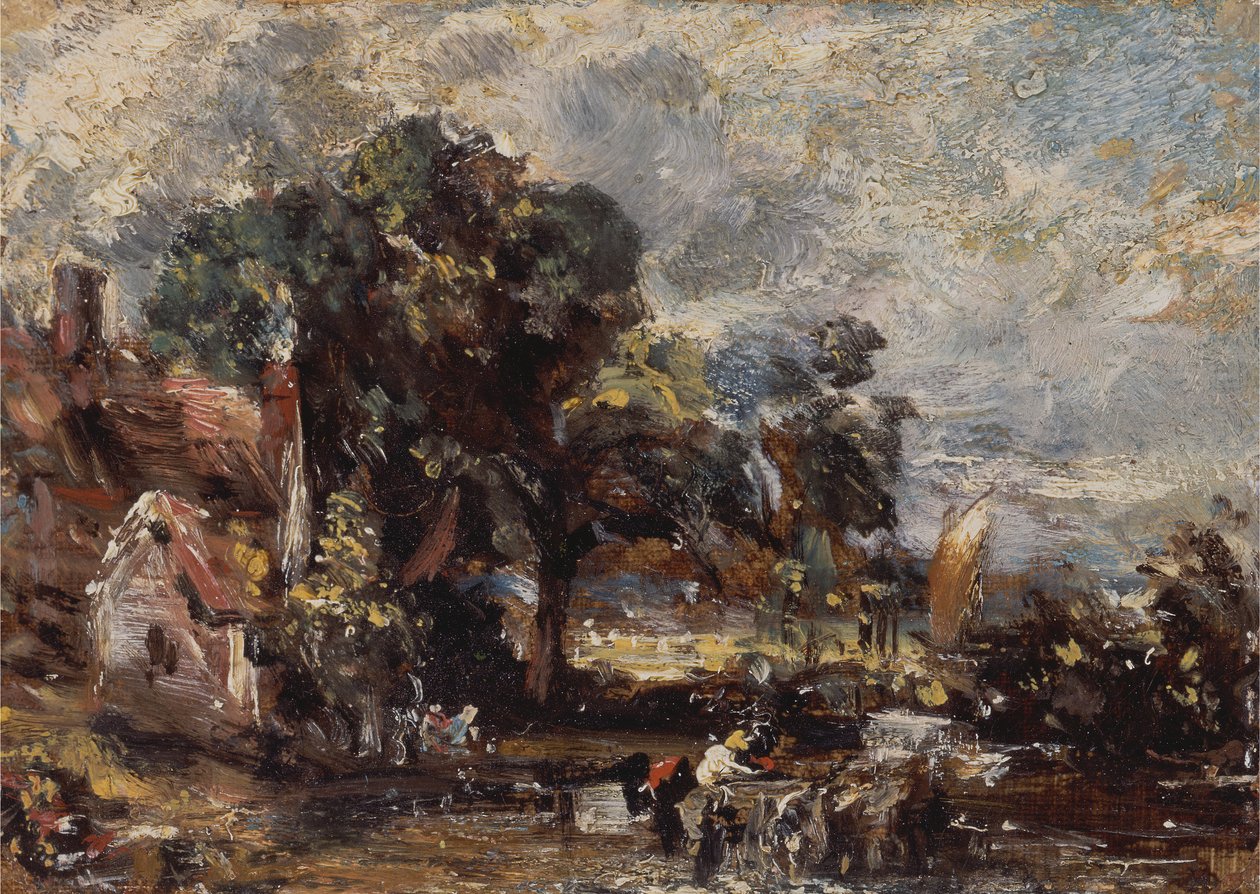 Skisse for The Haywain, ca. 1820. av John Constable