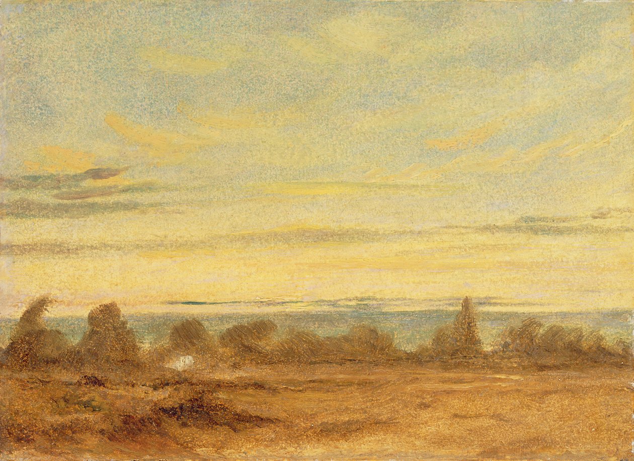 Sommer - Kveldslandskap (olje på lerret) av John Constable