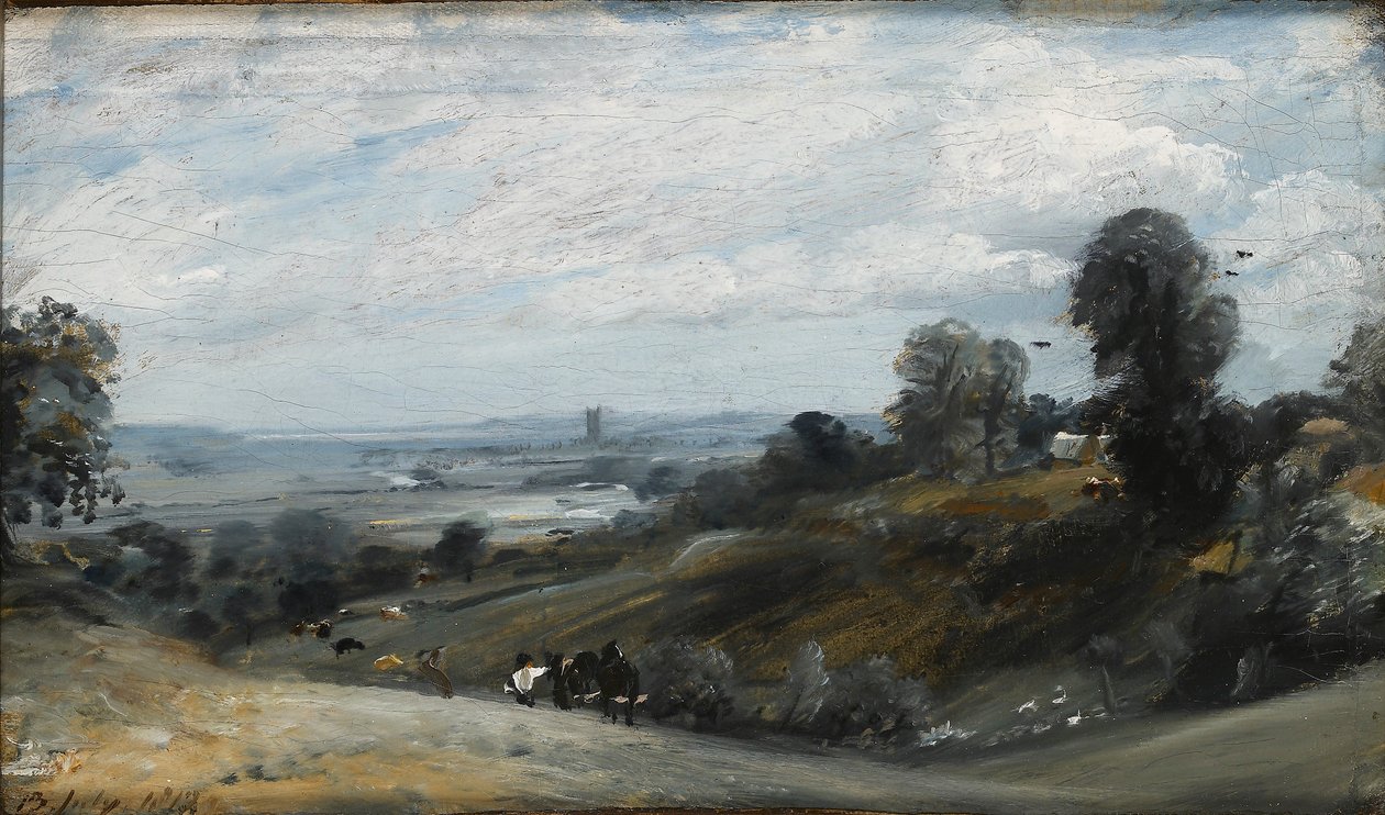 The Vale of Dedham fra Langham, 1812 av John Constable