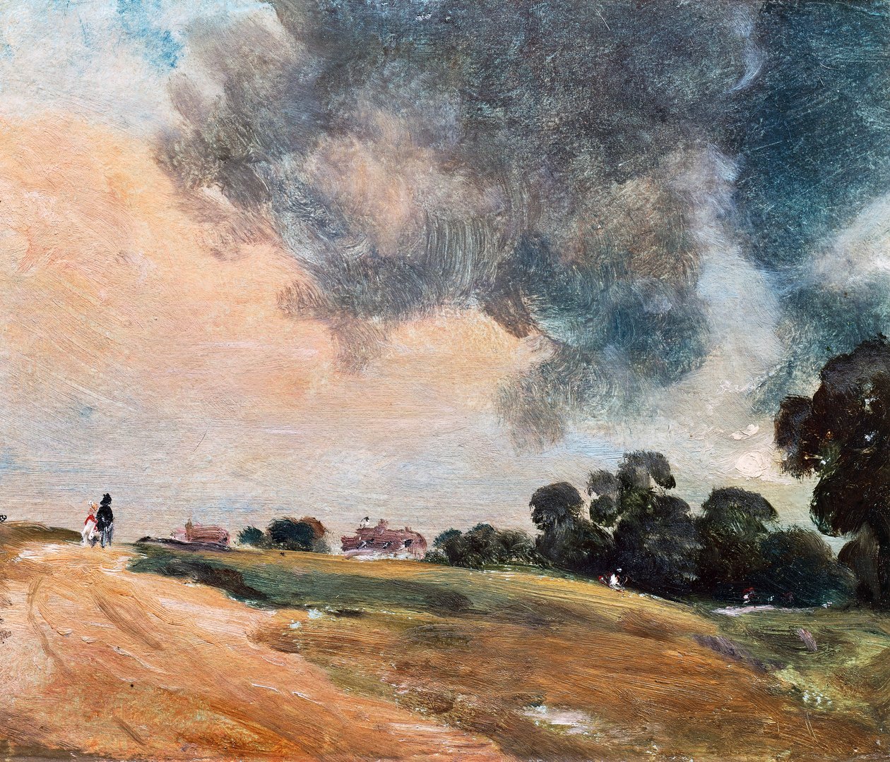 Utsikt mot Hampstead, rett øst av John Constable