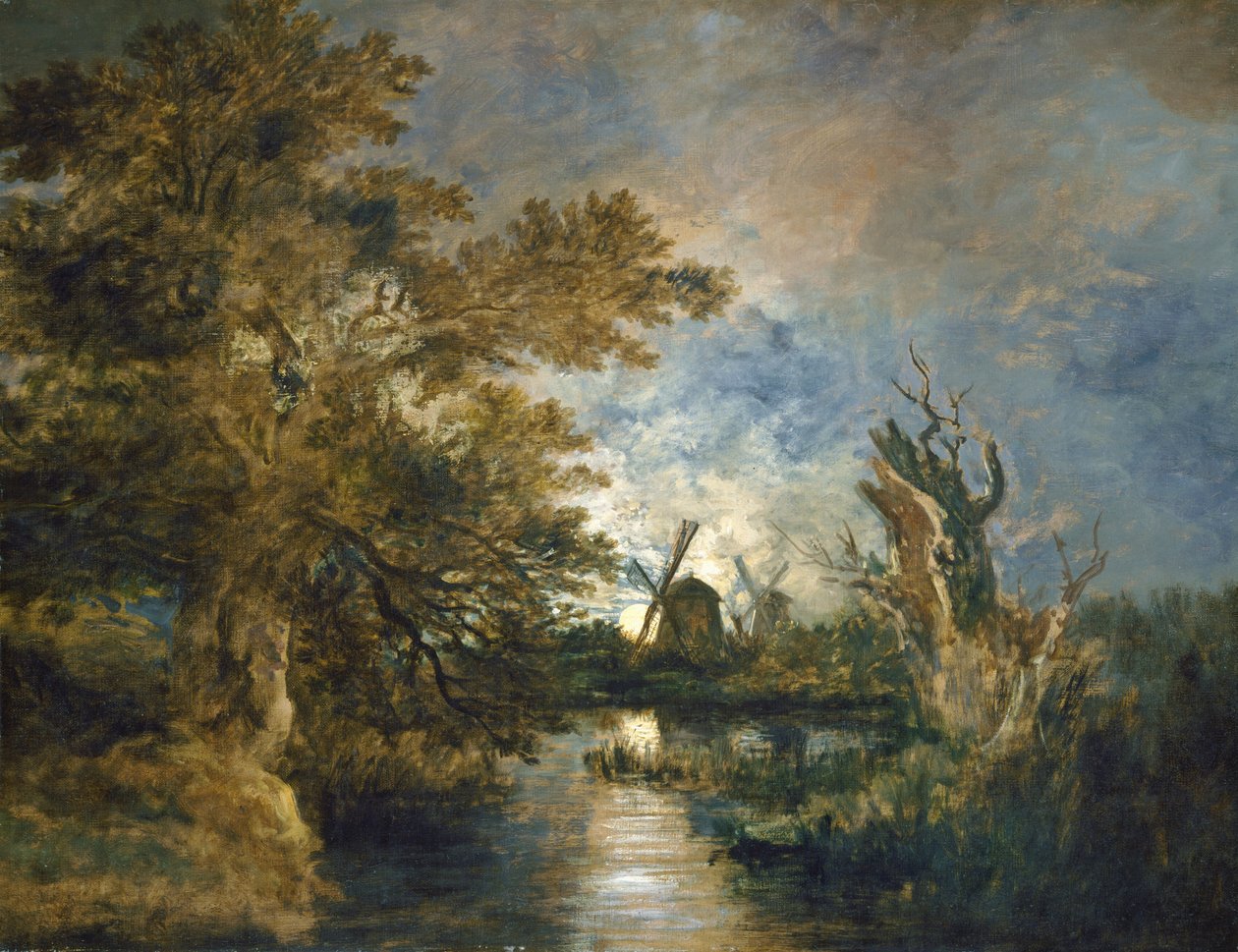 Moonlight on the Yare, ca. 18161817. av John Crome