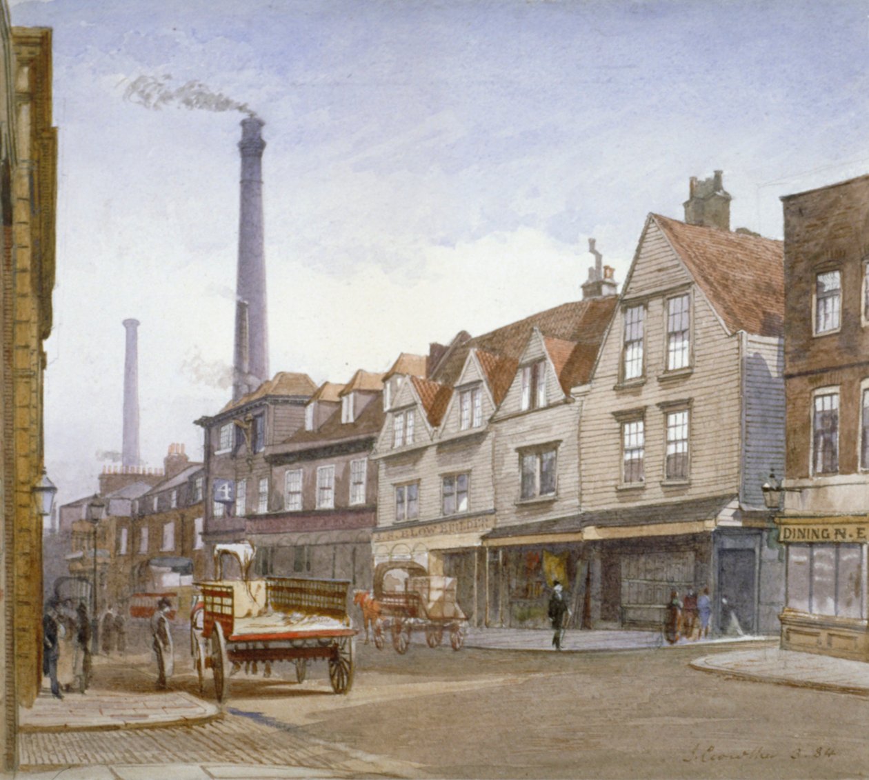 Utsikt over Mint Street, Southwark, London, 1884 av John Crowther