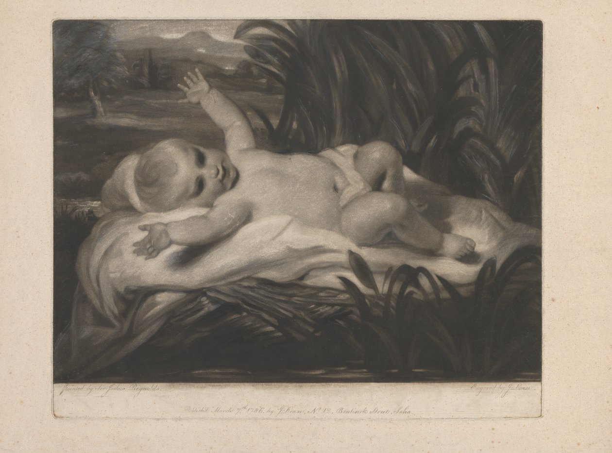 Moses in the Bulrushes [Reclining Child] av John Dean