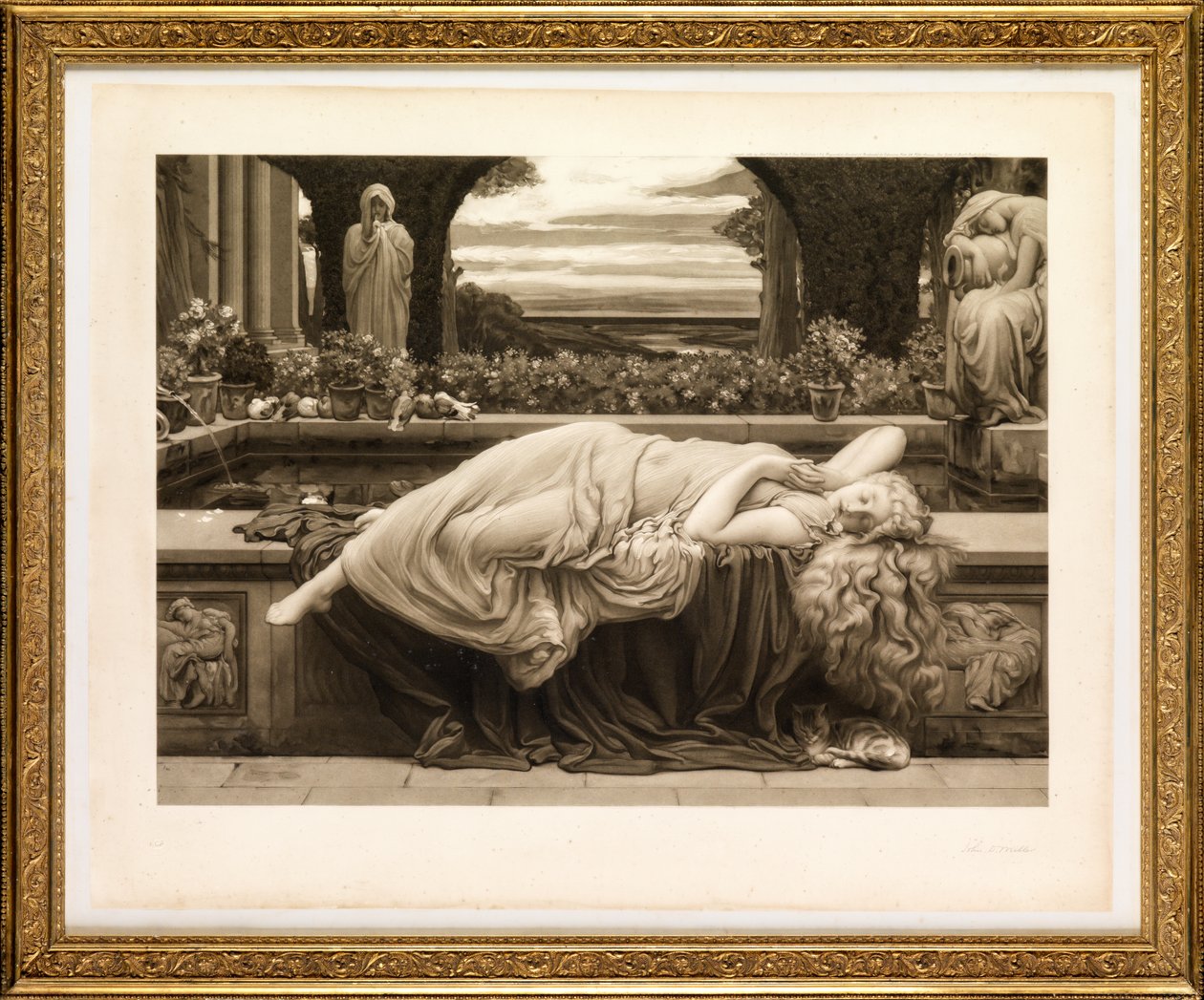 Summer Slumber (gravering) av John Douglas Miller