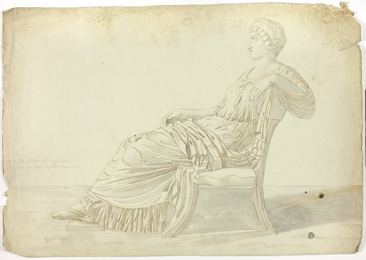 Gammel statue av Agrippina av John Downman