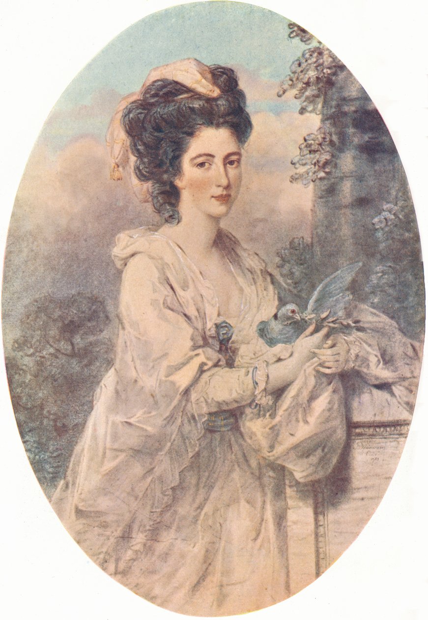Frøken Isabella Hunter, 1781, 1907 av John Downman