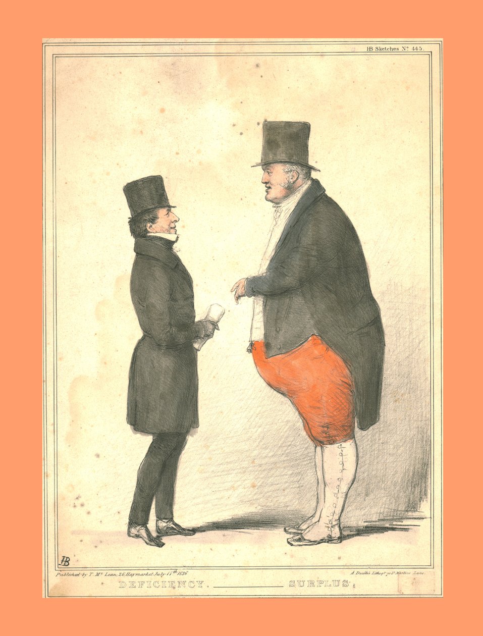 Mangel. - Overskudd., 1836. av John Doyle