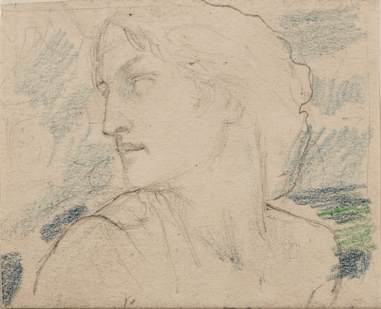 Uten tittel [Kvinnelig figur] (blyant) av John Duncan