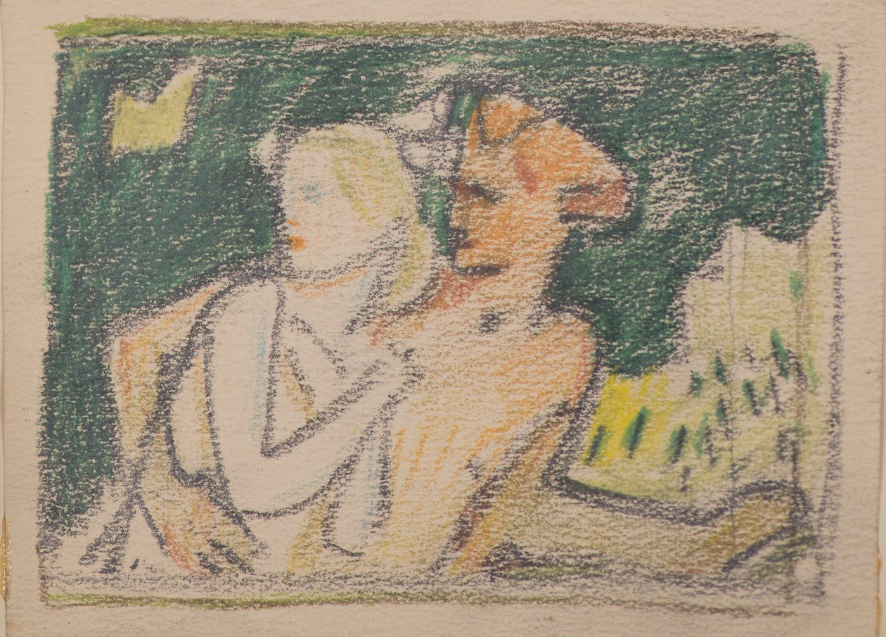 Uten tittel [Flyende par] (blyant) av John Duncan