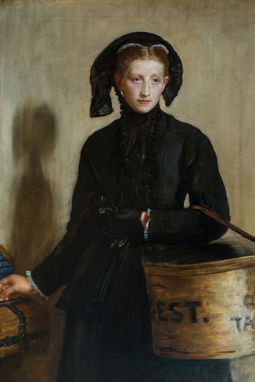 En enkemidd, 1870. av John Everett Millais