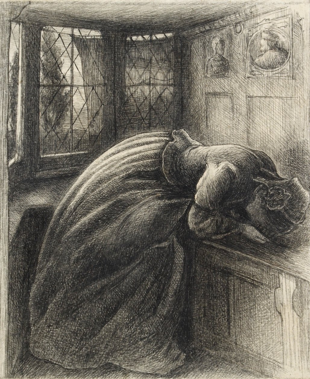 Mariana, c1840-1850 av John Everett Millais