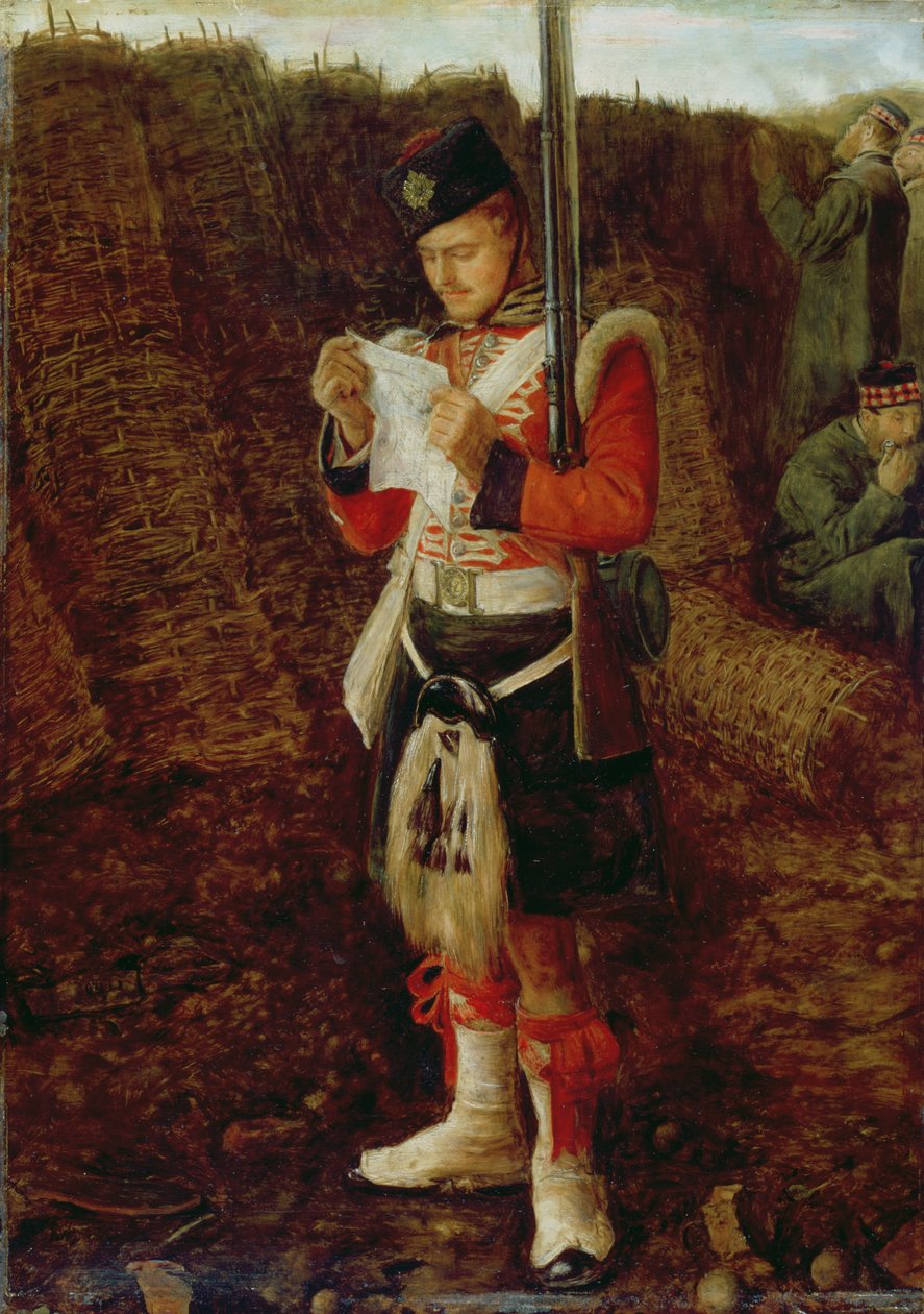 Nyheter hjemmefra, 1856-57 av John Everett Millais