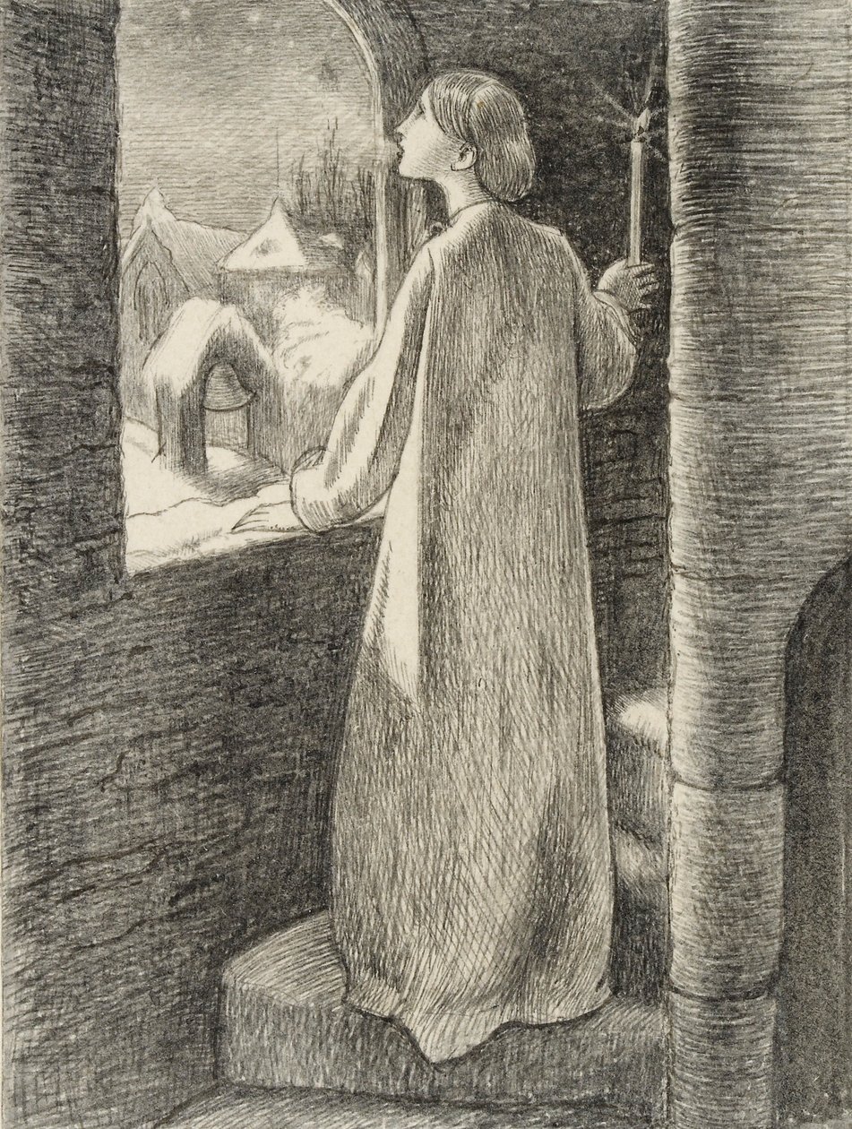 St Agnes-aften, c1857 av John Everett Millais
