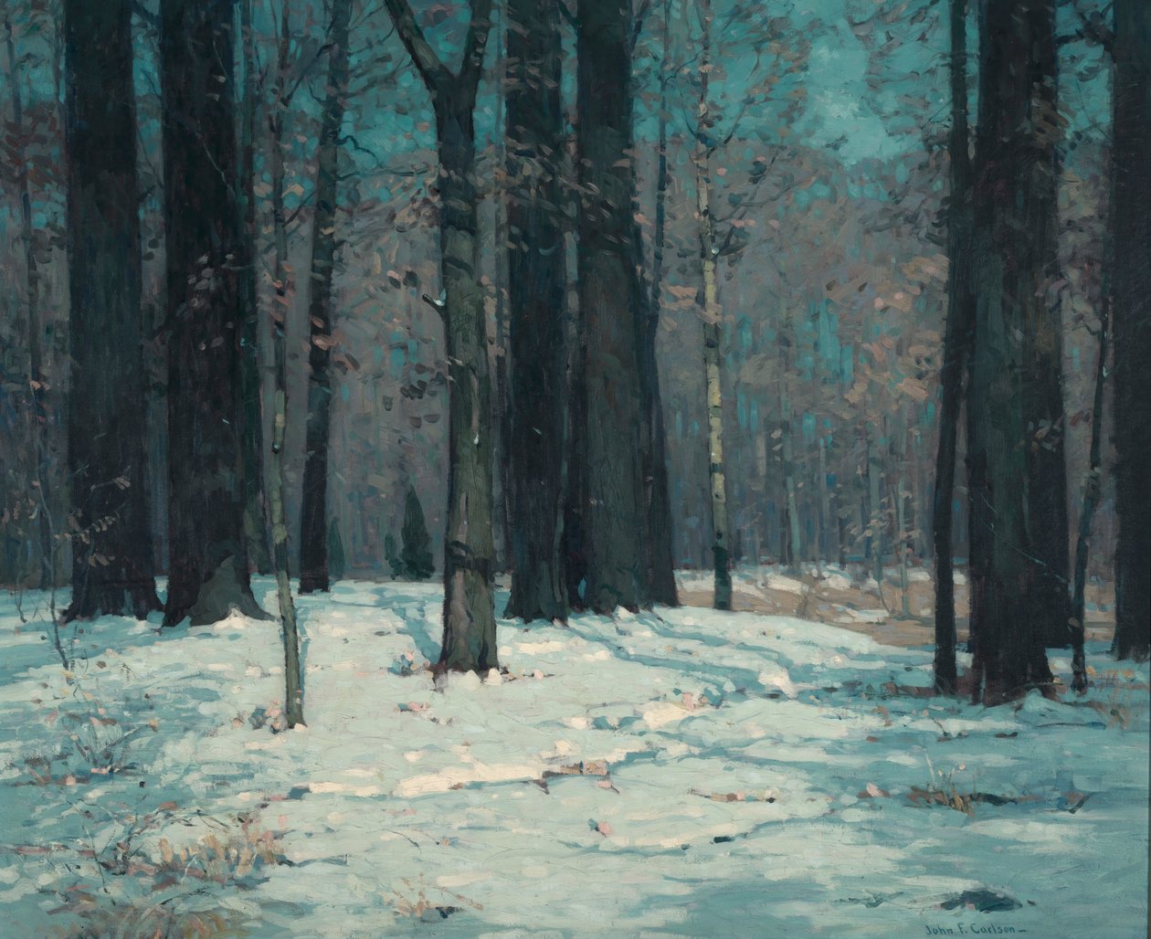 Woods in Winter, ca. 1912. av John F. Carlson