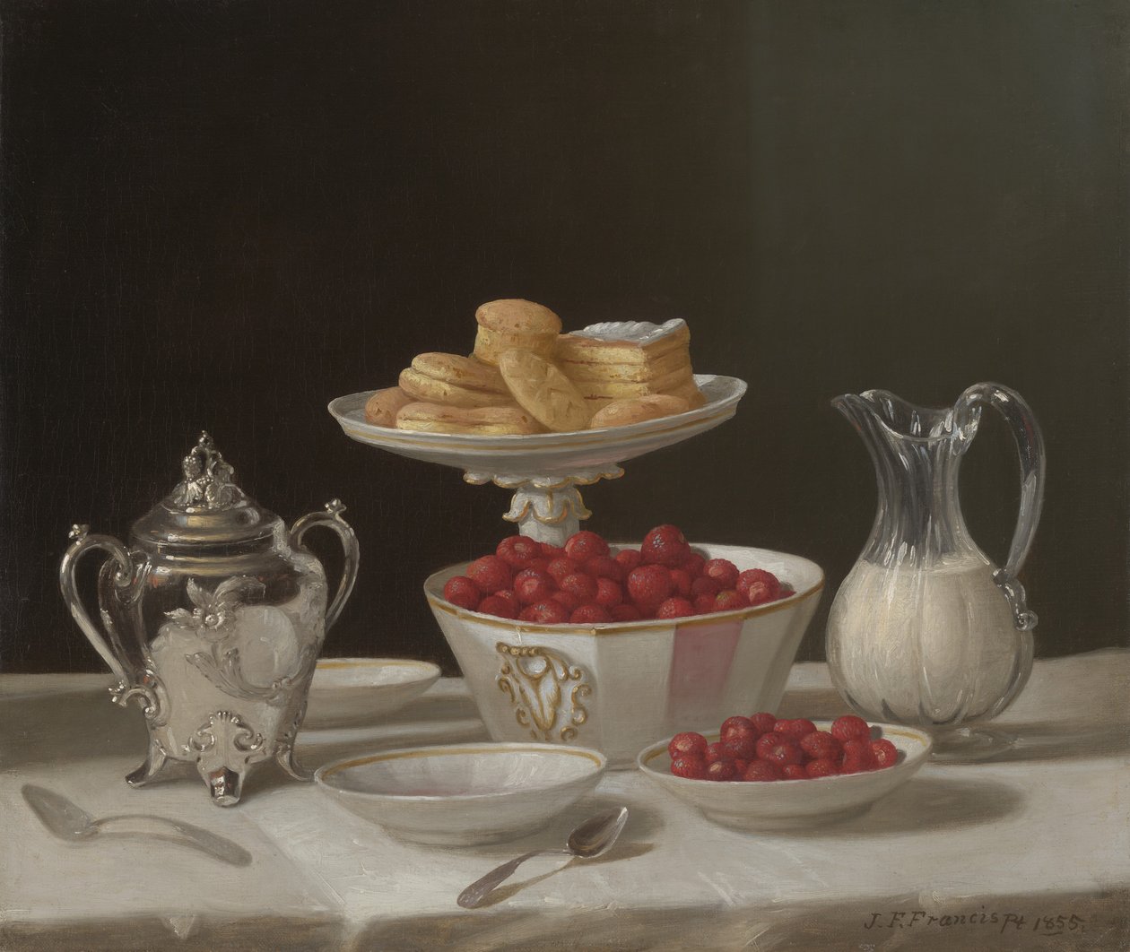 Dessert stilleben, 1855 av John F. Francis