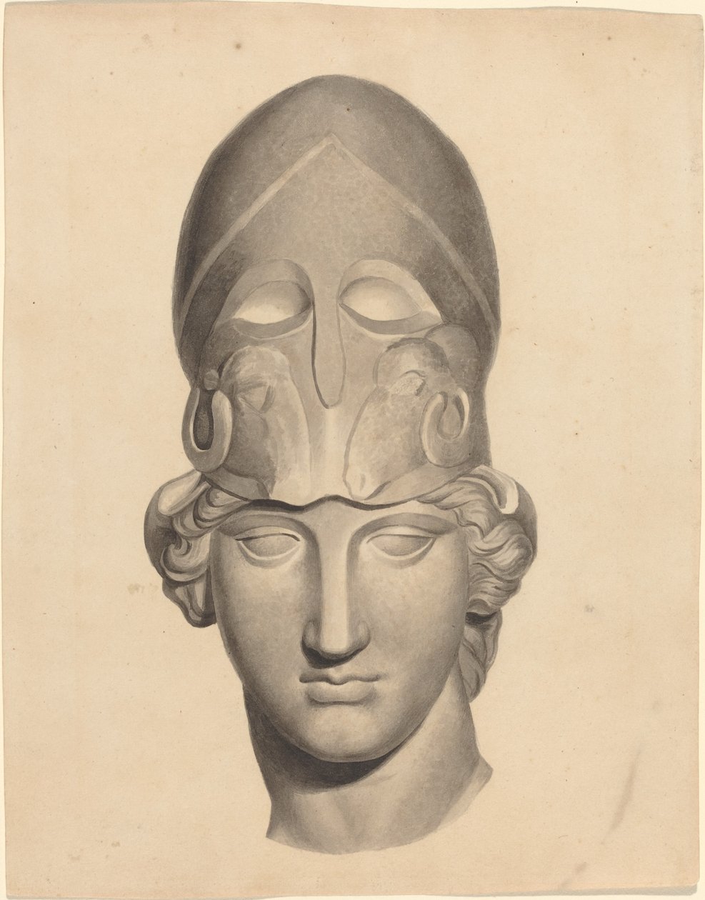 Antikt hode med hjelm av John Flaxman