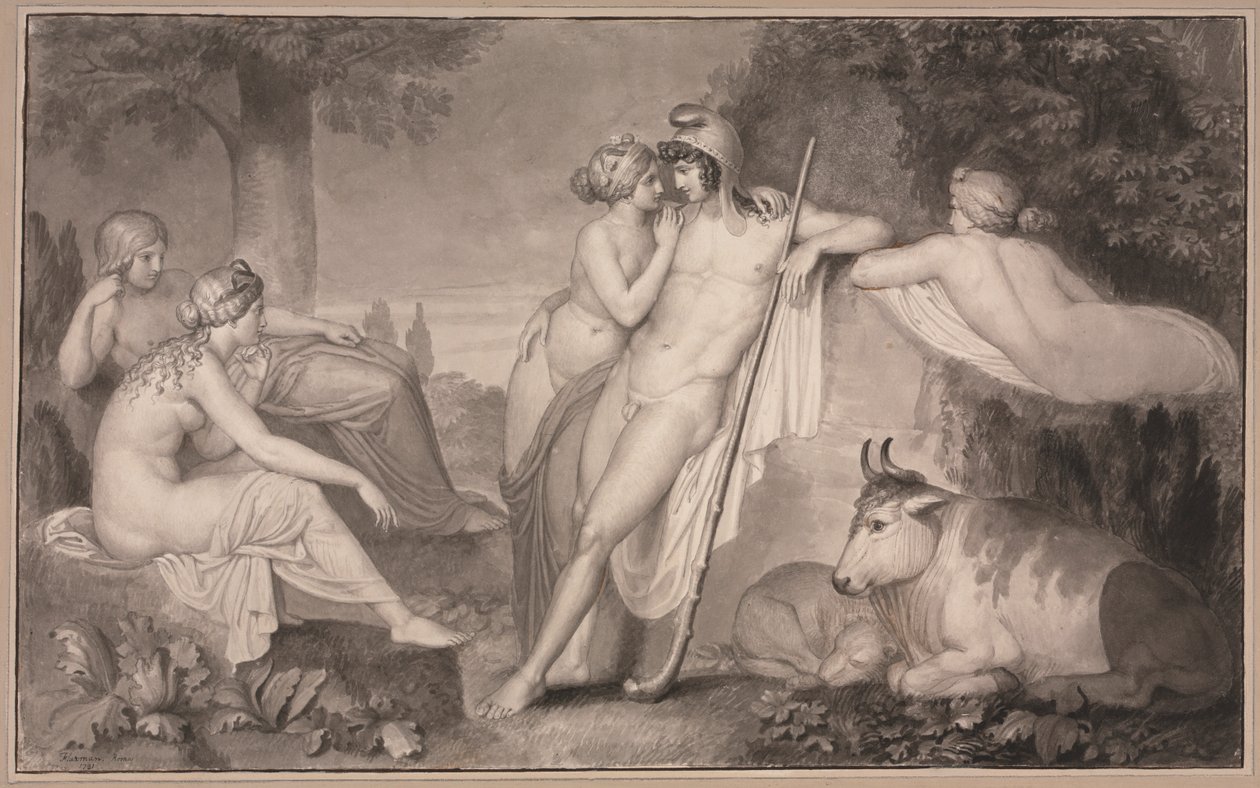 Paris og Oenone av John Flaxman