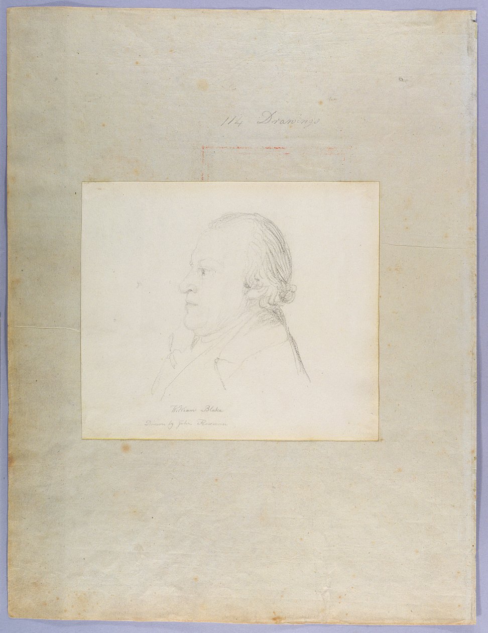 Portrett av William Blake, ca. 1804 (grafitt) av John Flaxman