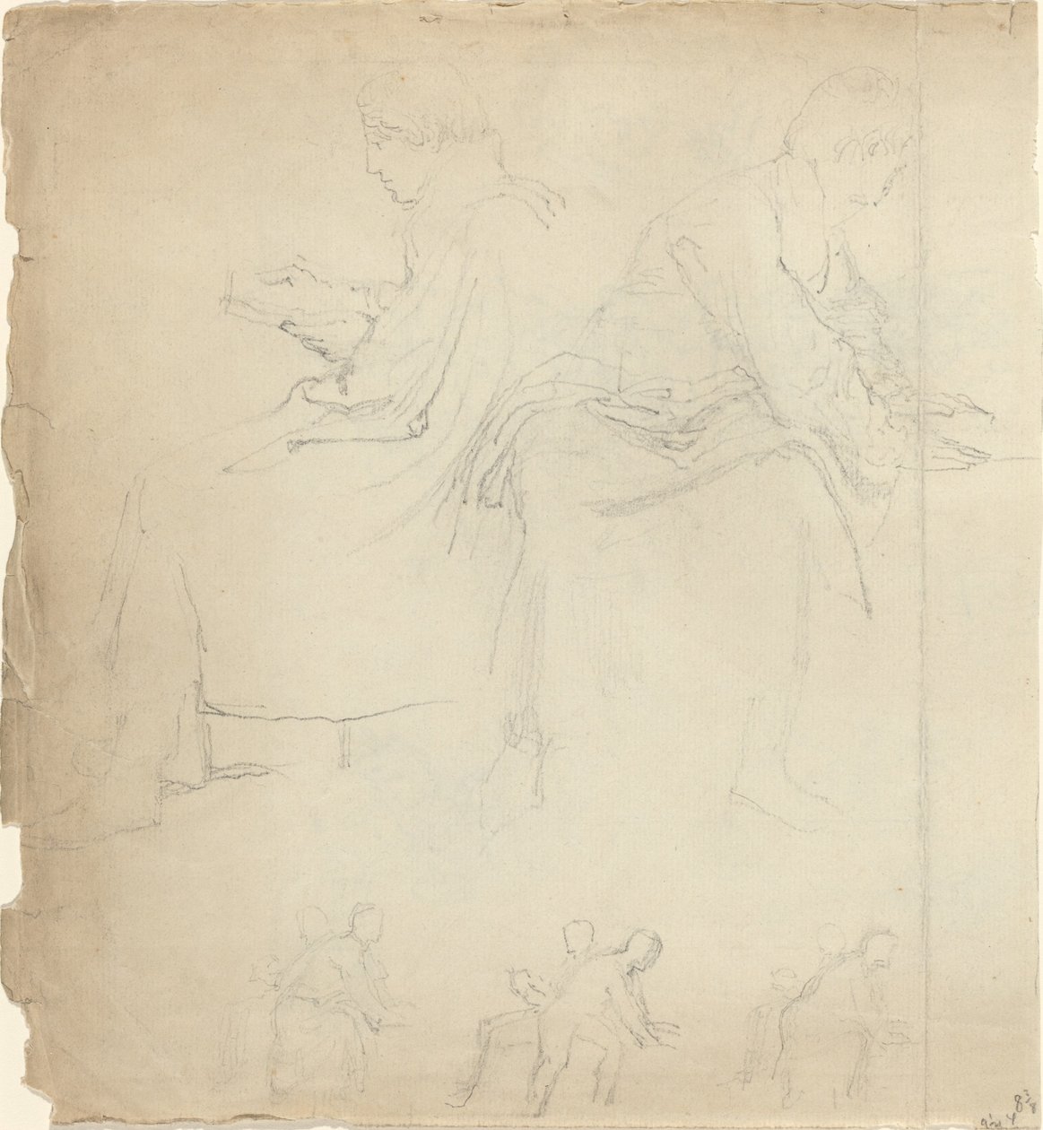 Studieark [rekto og verso] av John Flaxman