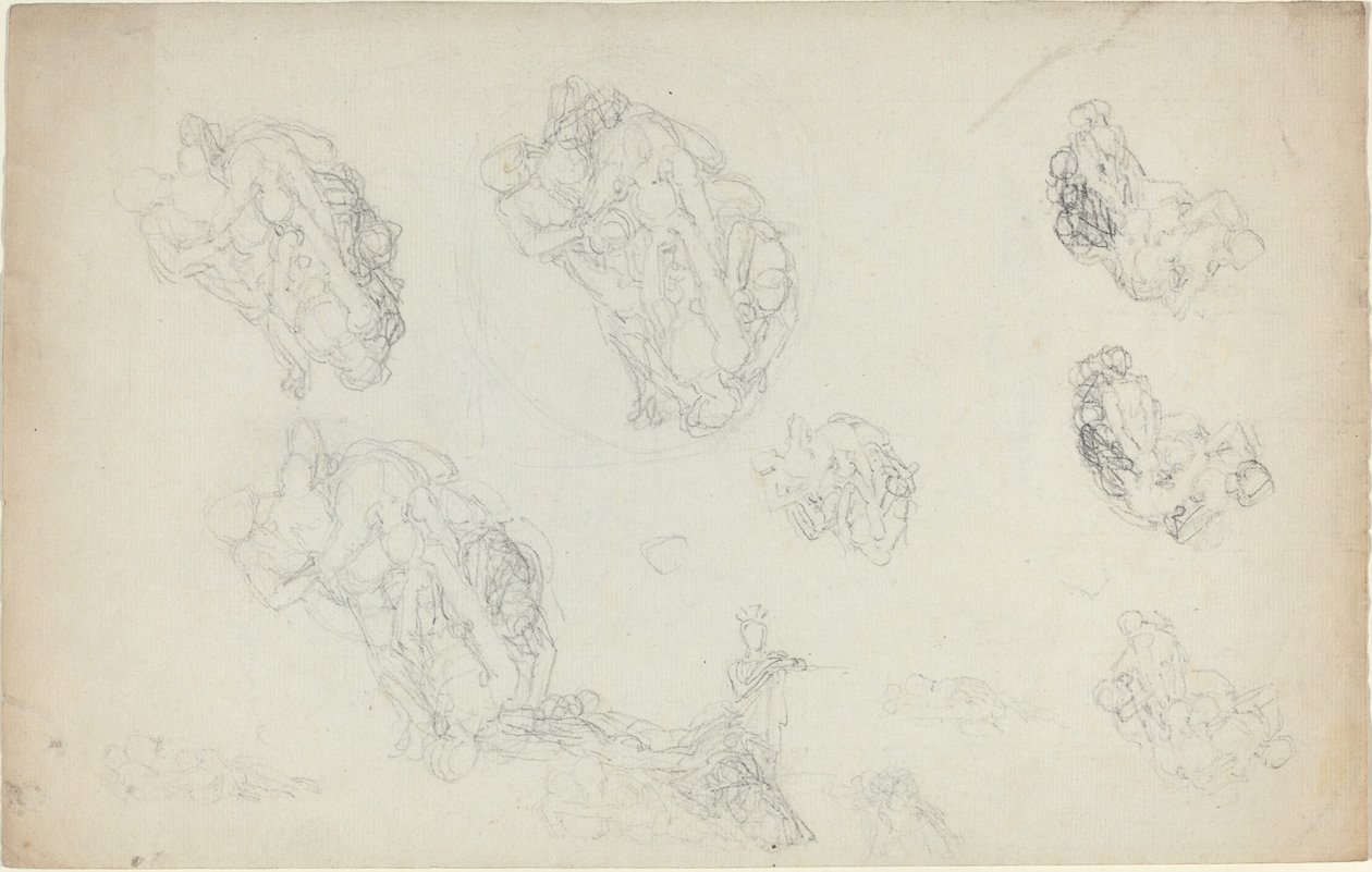Studieark [rekto og verso] av John Flaxman