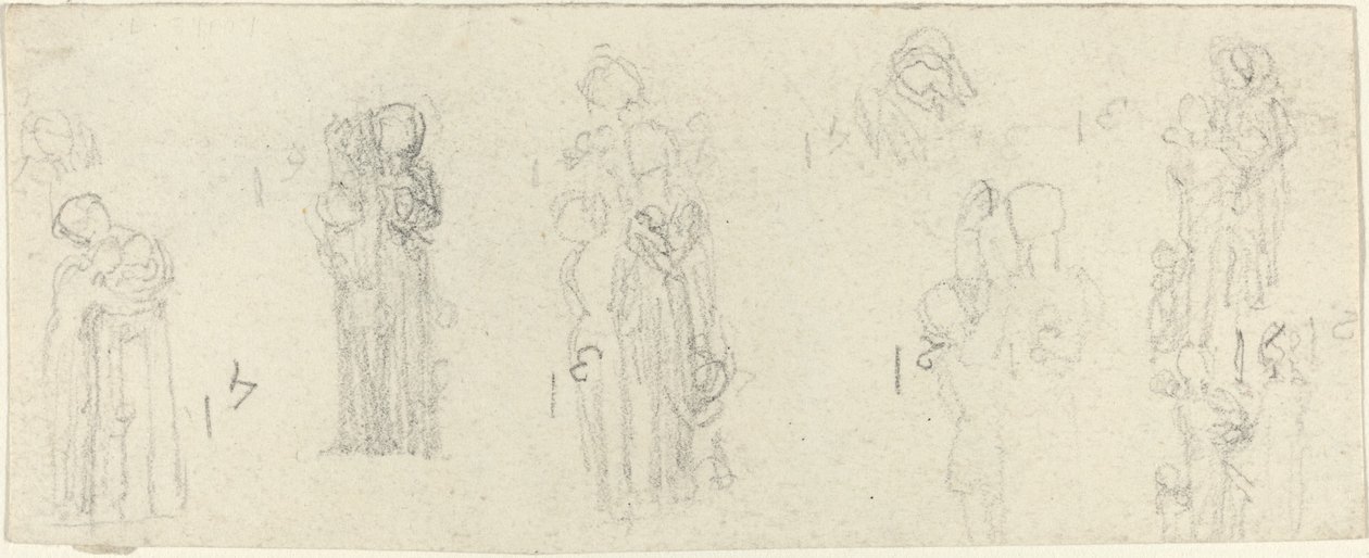 Studieark [rekto og verso] av John Flaxman