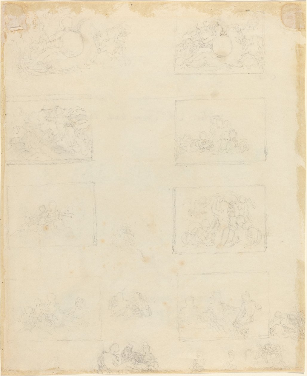 Studieark [rekto og verso] av John Flaxman
