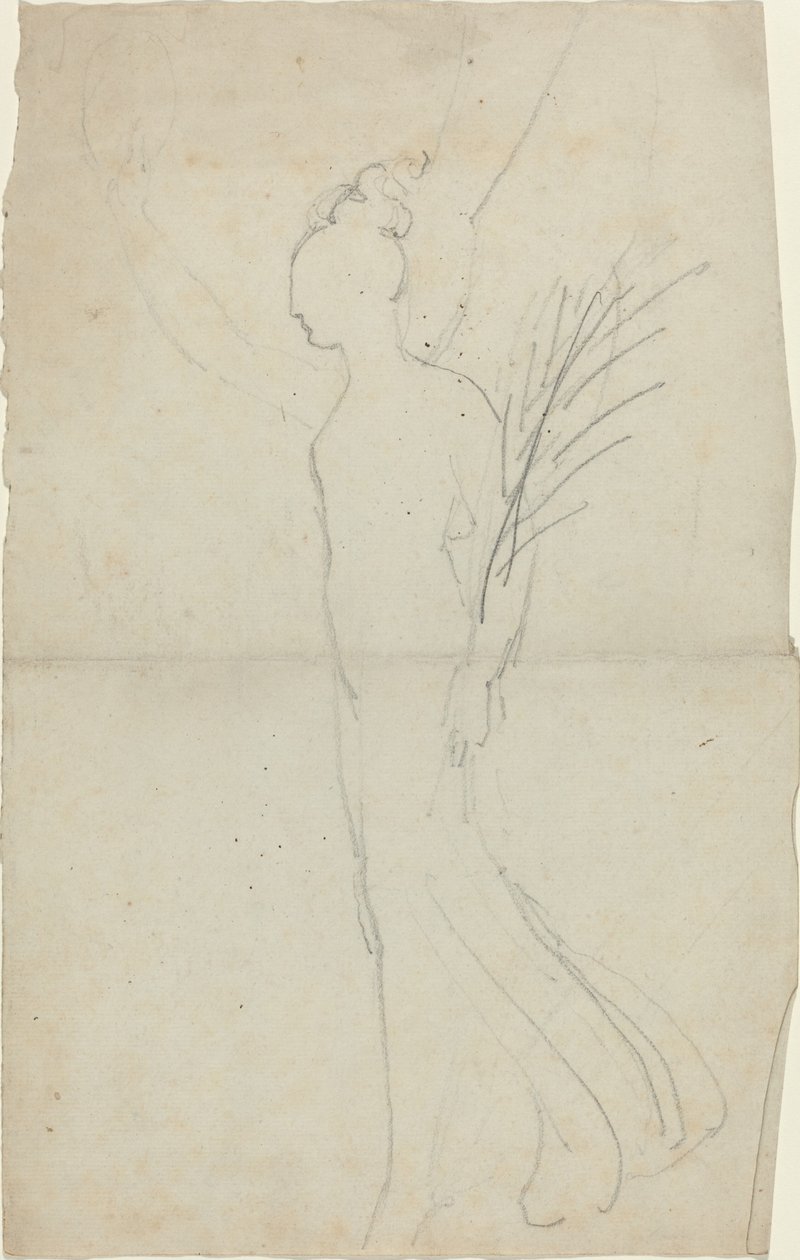 Stridende kvinne med håndflate av John Flaxman