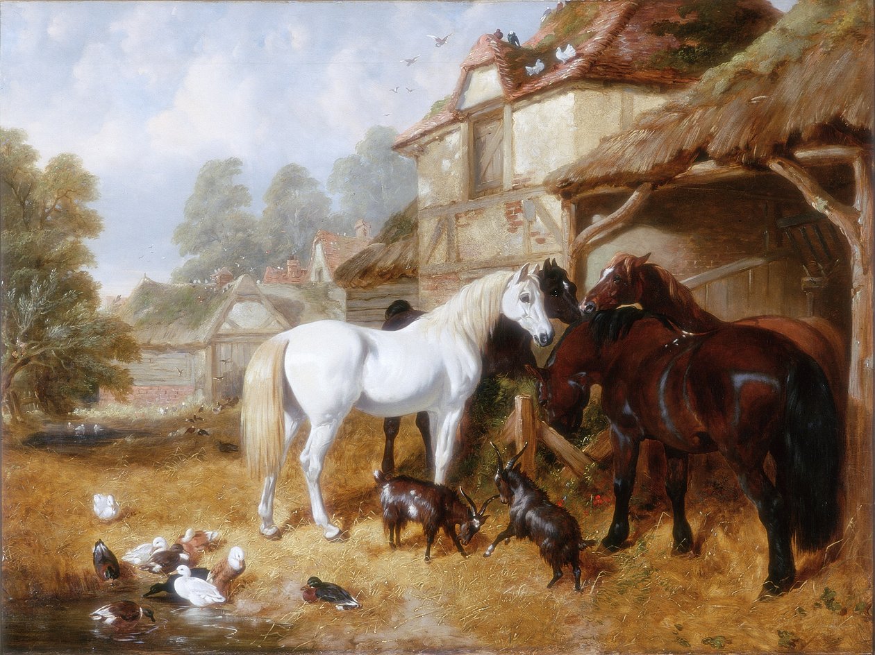 Hester på en gårdsplass av John Frederick Herring Senior