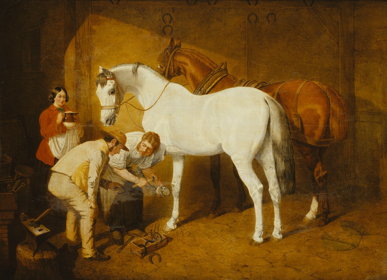 Shoeing the Favorite, 1865 av John Frederick Herring Senior