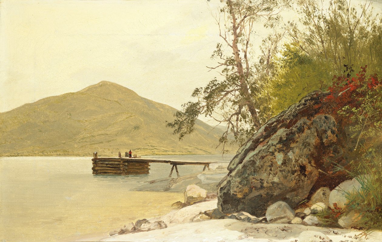 Landing ved Sabbath Day Point av John Frederick Kensett