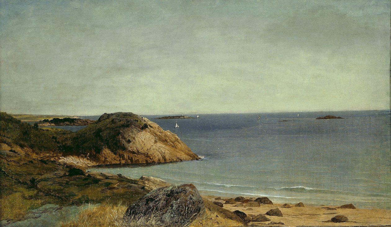 Rocky Coast, ca. 1860 (olje på lerret) av John Frederick Kensett