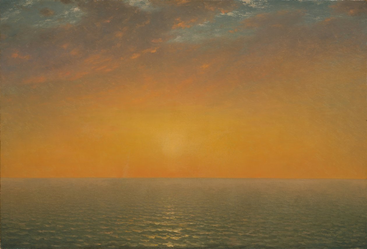 Solnedgang på havet, 1872. av John Frederick Kensett