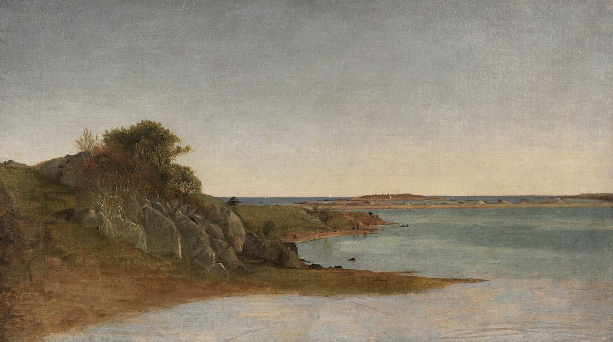 Utsikt nær Newport, 1860-tallet. av John Frederick Kensett