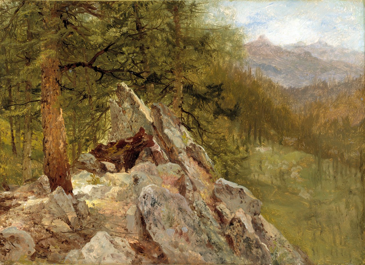 Vestlig landskap, 1870. av John Frederick Kensett